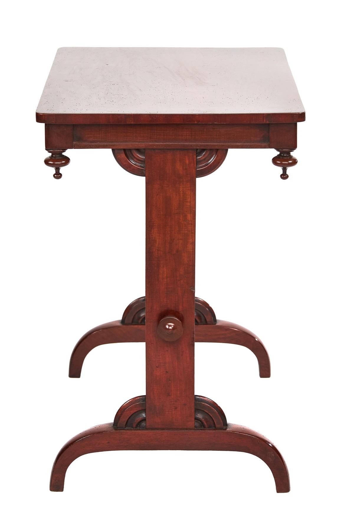 William IV W1V Period Mahogany End Support Table For Sale