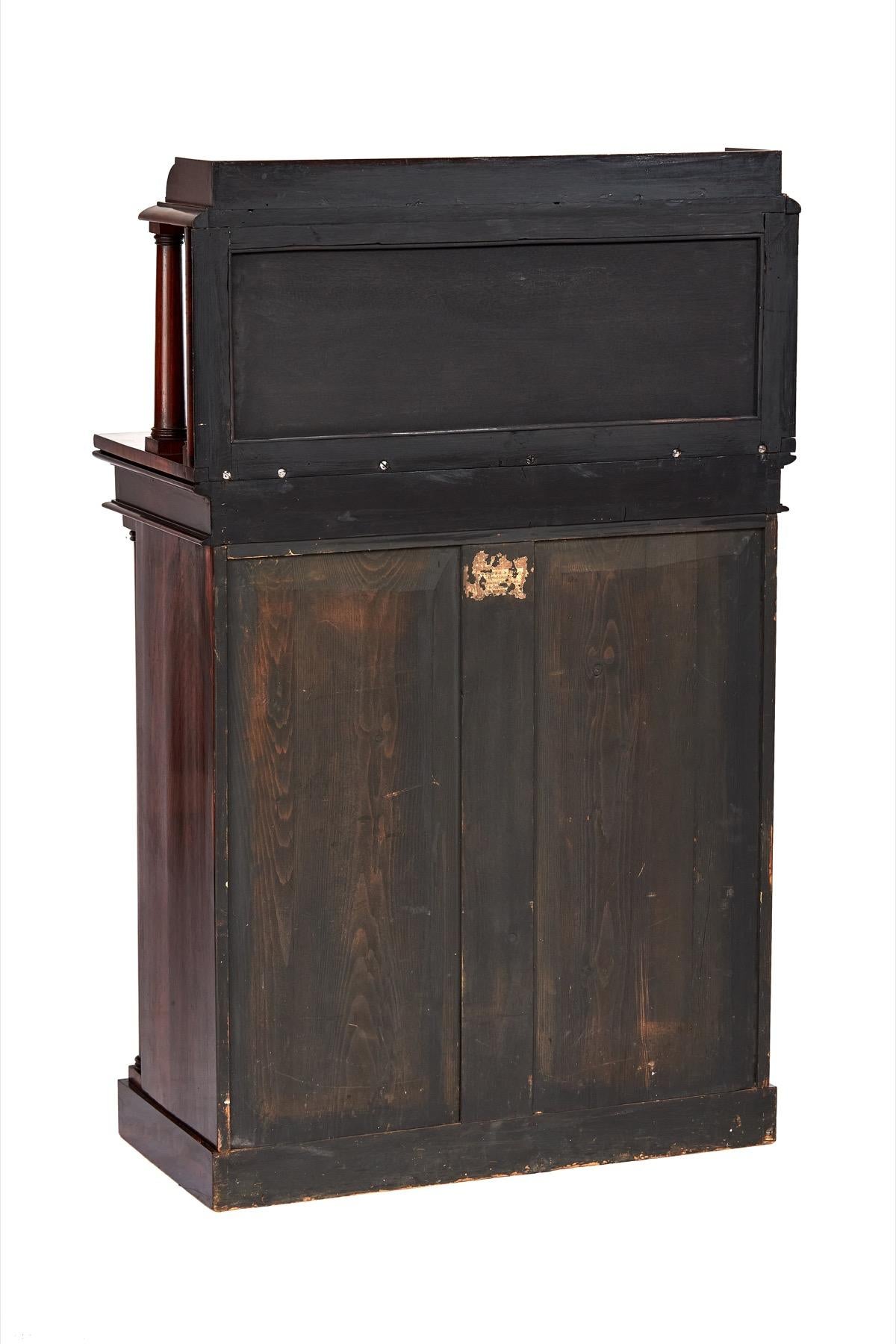 English W1V Period Rosewood Chiffonier For Sale