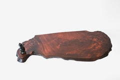 W2320 Wall Hanging Shelf in Honduras Rosewood Burl Wood by Jörg Pietschmann