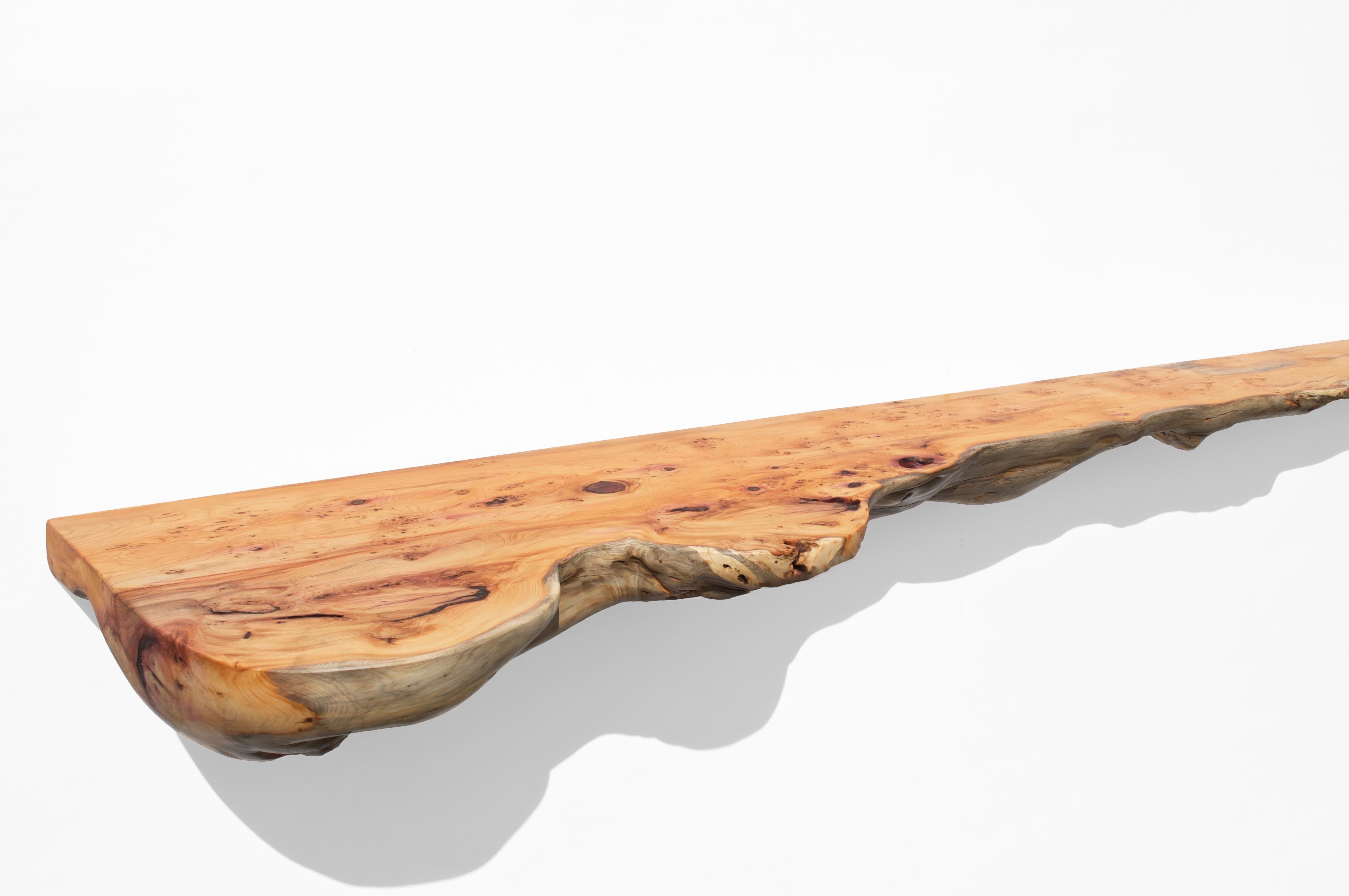 German W2360 Wall Hanging Shelf in Yew Wood by Jörg Pietschmann For Sale