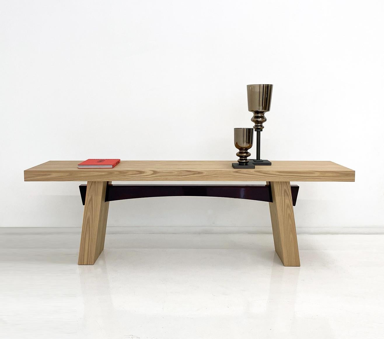 Other WA 240 Matt Elm And Glossy Oxblood Beam Rectangular Console by Casa Casati For Sale