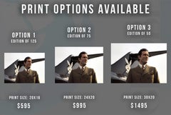 Hugh Hefner With His Playboy Jet Fine Art Print