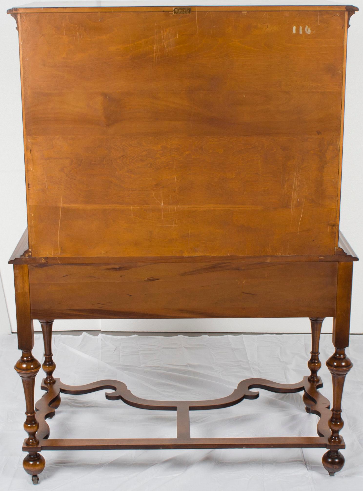 W.A. Hathaway Mahogany Chest on Stand Tall Dresser For Sale 1