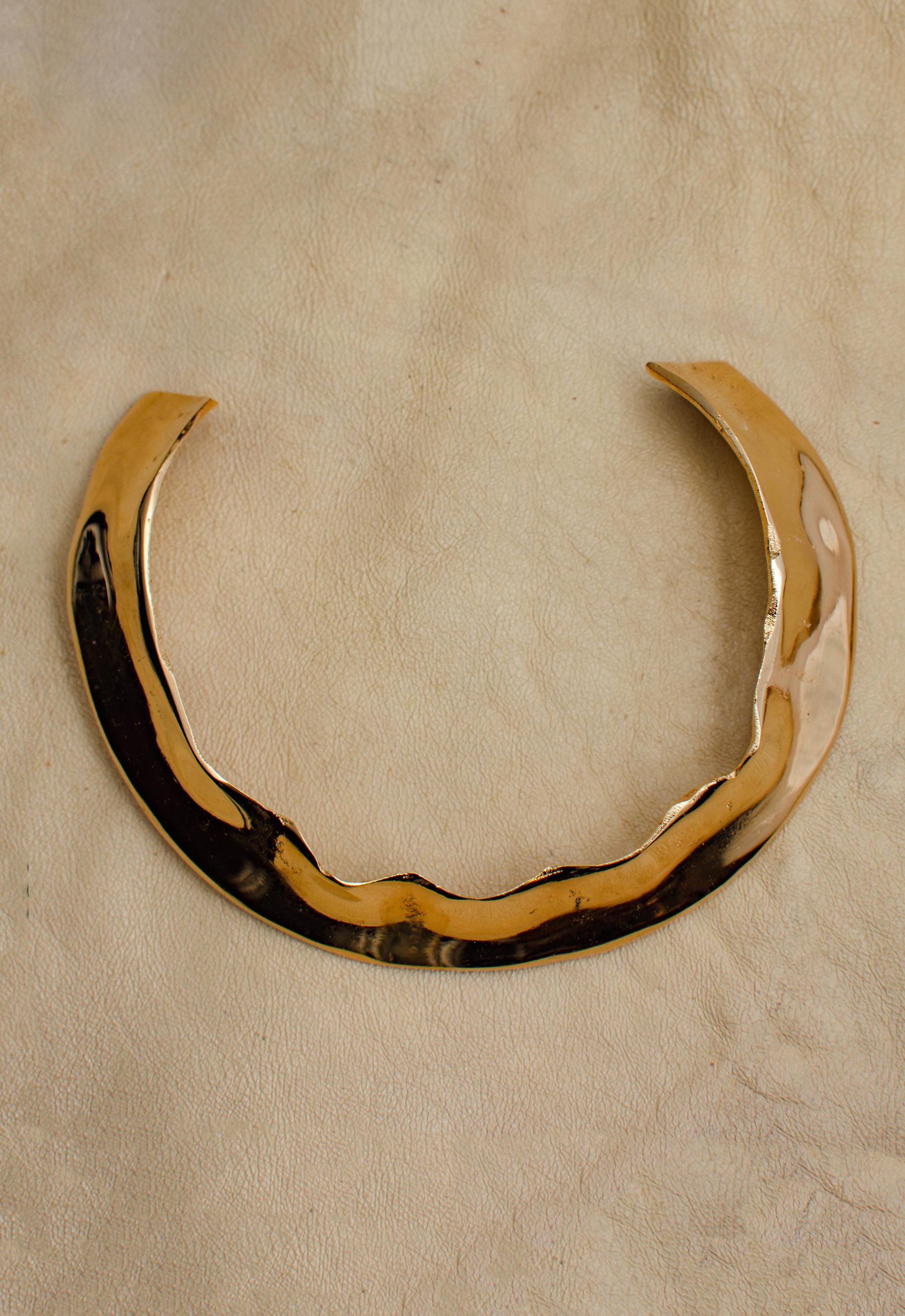 brass choker necklace