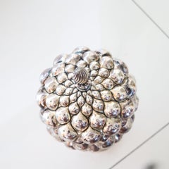 W.A. SARMENTO 1960 Ananas geformt abgedeckt Kompott in .925 Sterling Silber