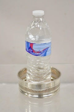 WA Sheffield England Versilbert Edwardianische durchbohrte Weinflasche Untersetzer