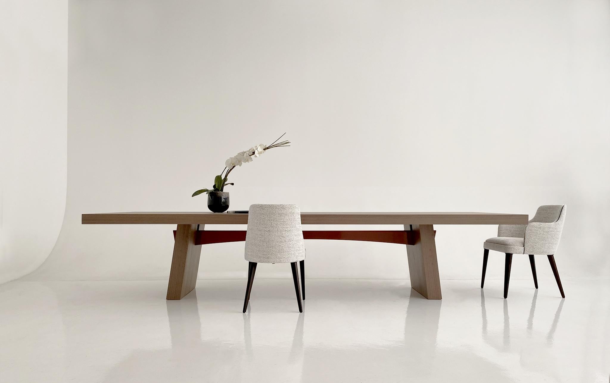 Wood WA, the simple and elegant matt finished dining table For Sale