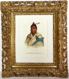 "WAA-TOP-E-NOT" McKenney & Hall Hand Painted Lithograph Pub "Rice & Clark" C1843