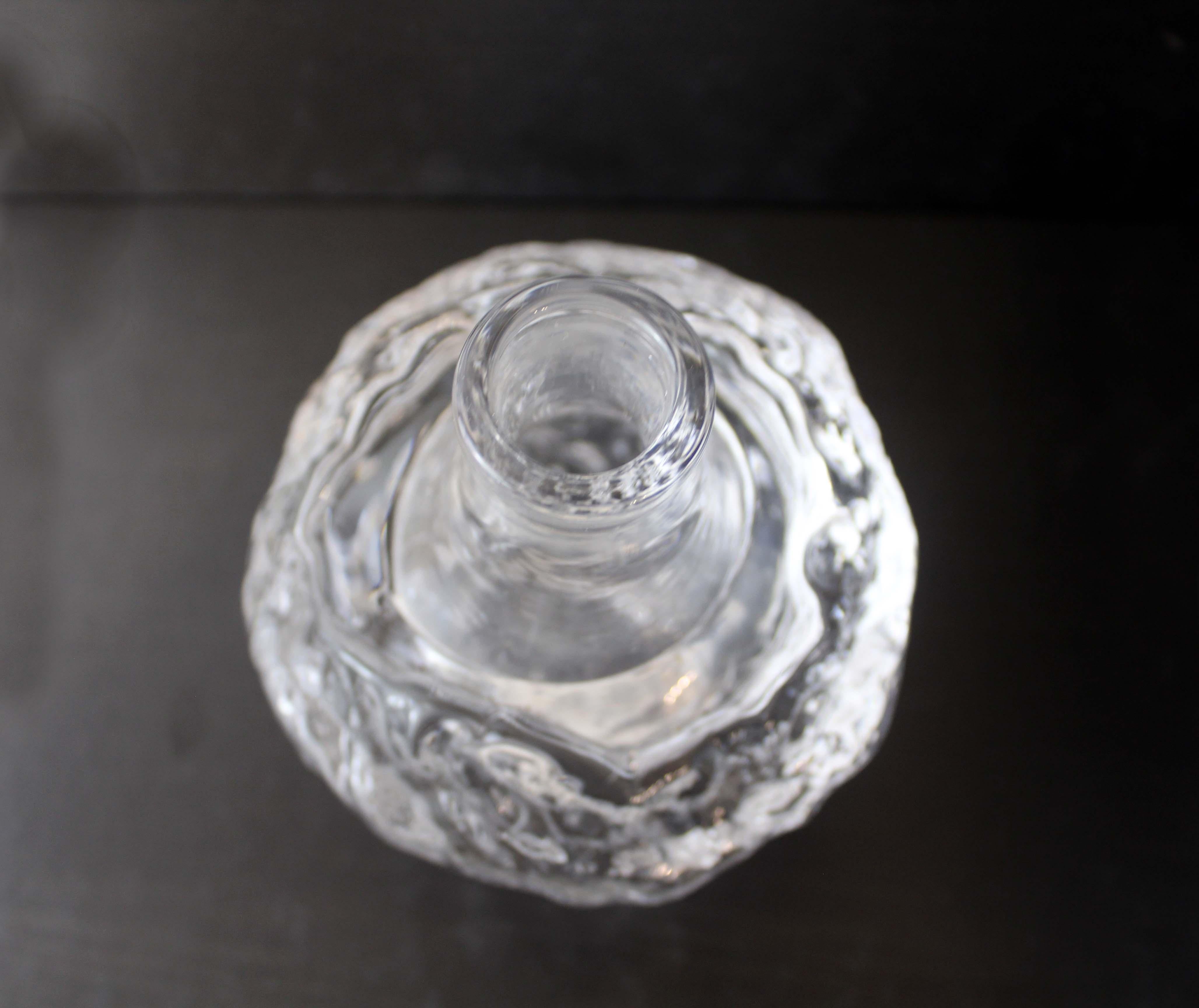 Rare récipient en verre Kosta recouvert de verre transparent Waarf en vente 1
