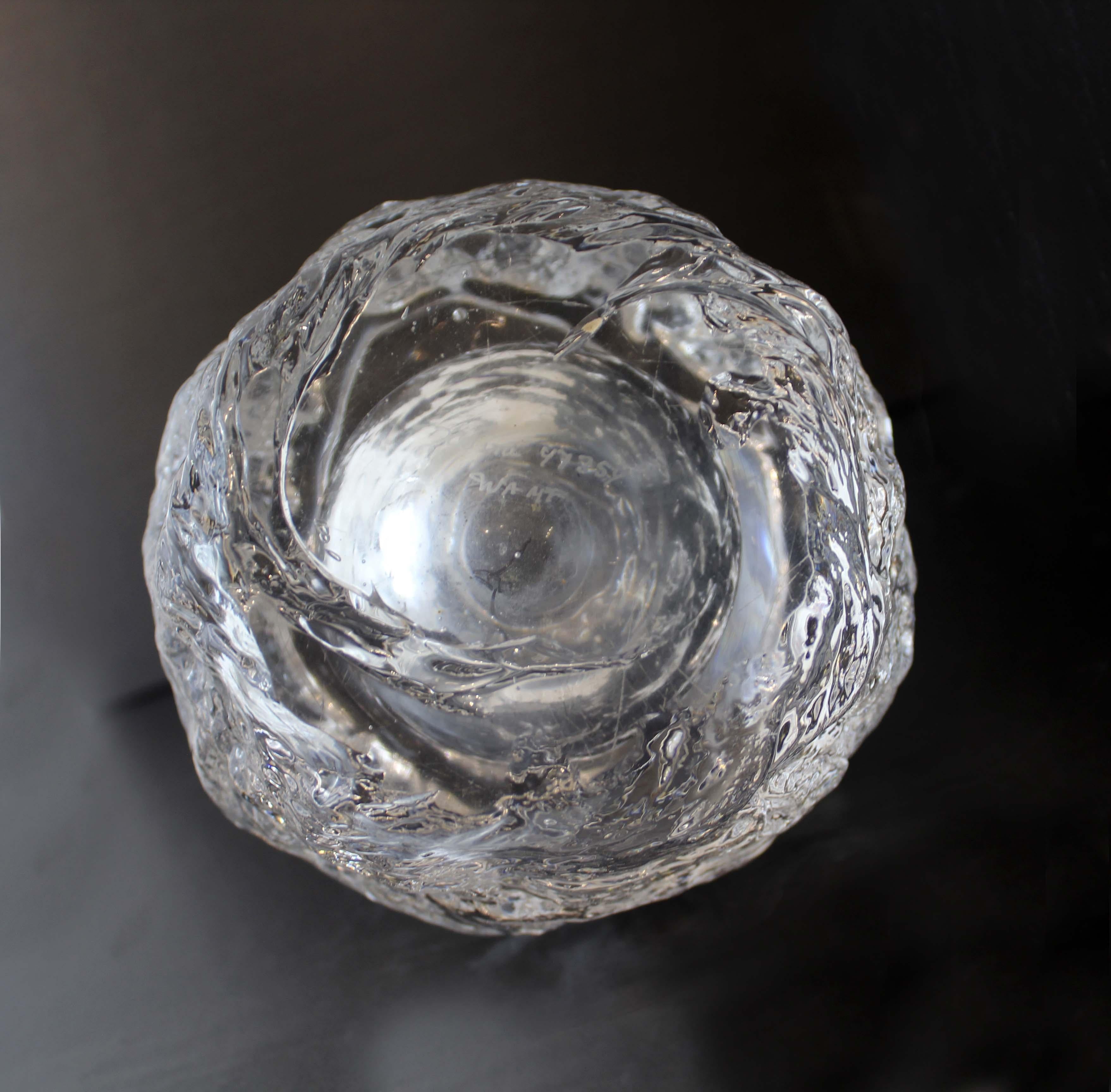 Waarf Rare Kosta Glass Vessel Clear Glass Overlay For Sale 5