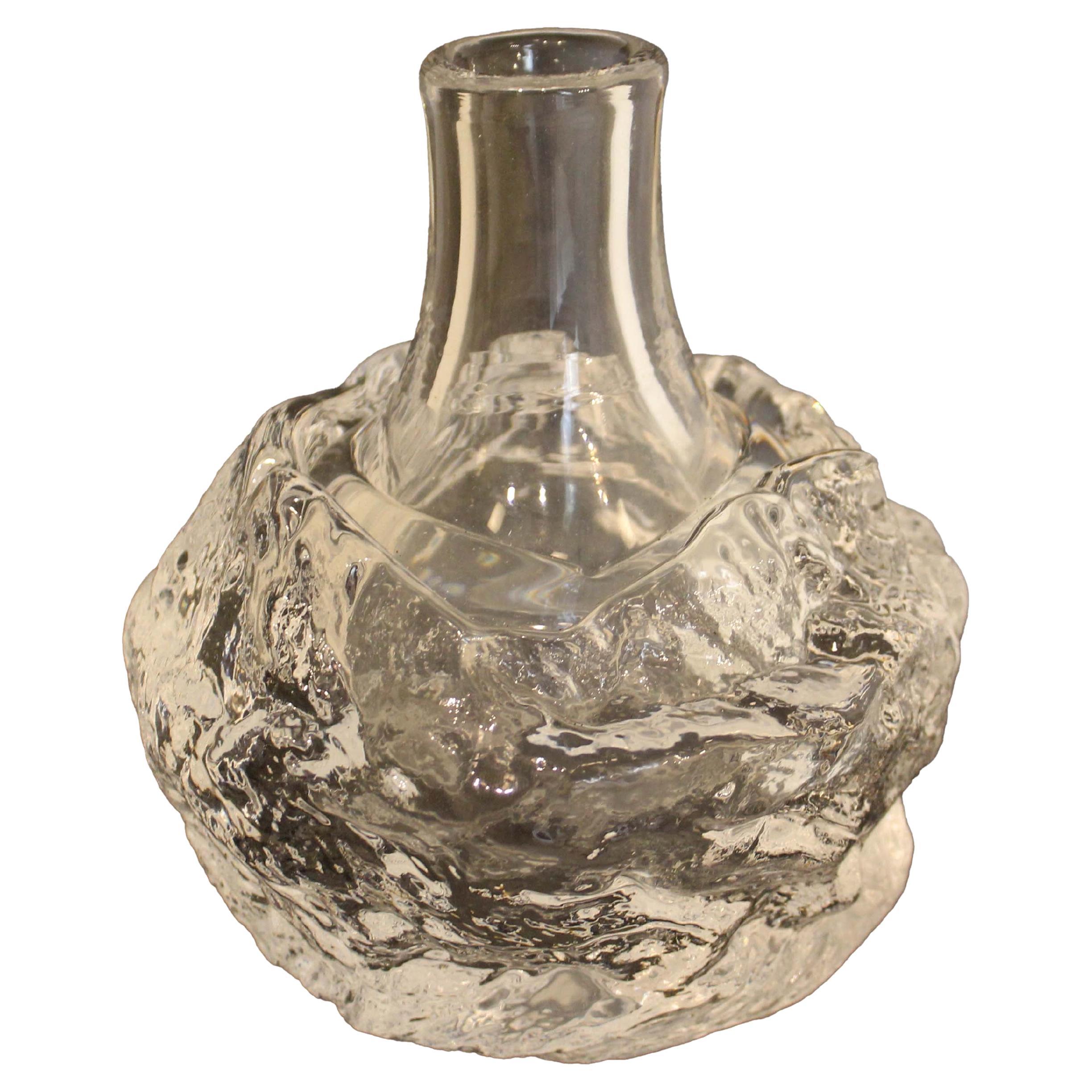 Waarf Rare Kosta Glass Vessel Clear Glass Overlay For Sale