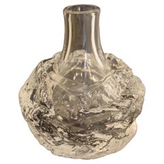 Vintage Waarf Rare Kosta Glass Vessel Clear Glass Overlay