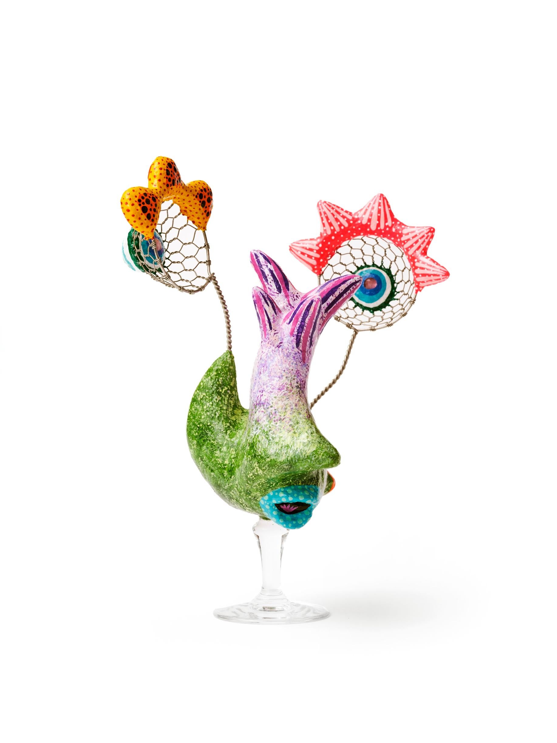 Echa un vistazo Wabé Arte contemporáneo escultura color cartón piedra arte figurativo en venta 1