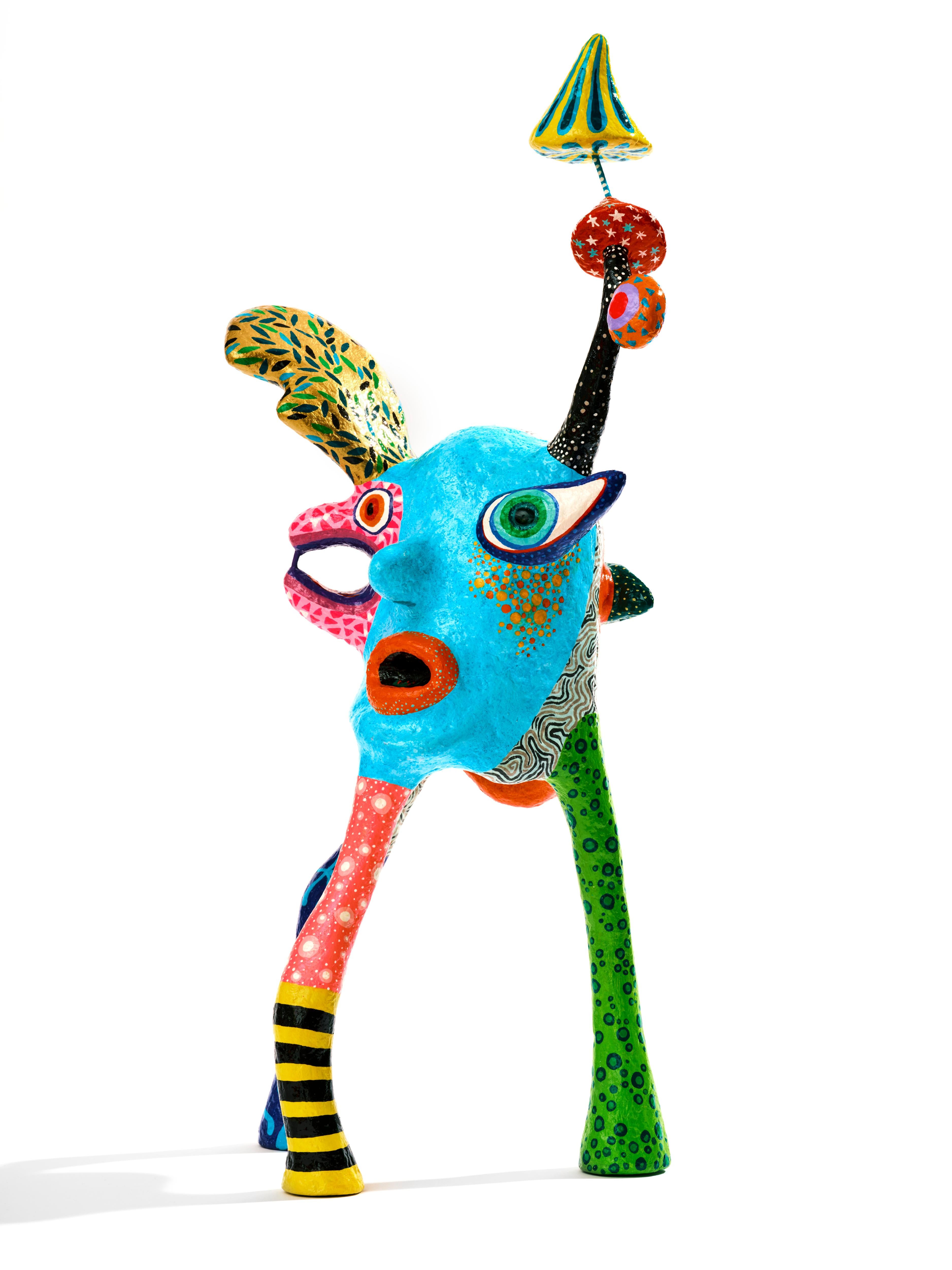 The broken ear Wabé Contemporary sculpture art color joy fun character dream