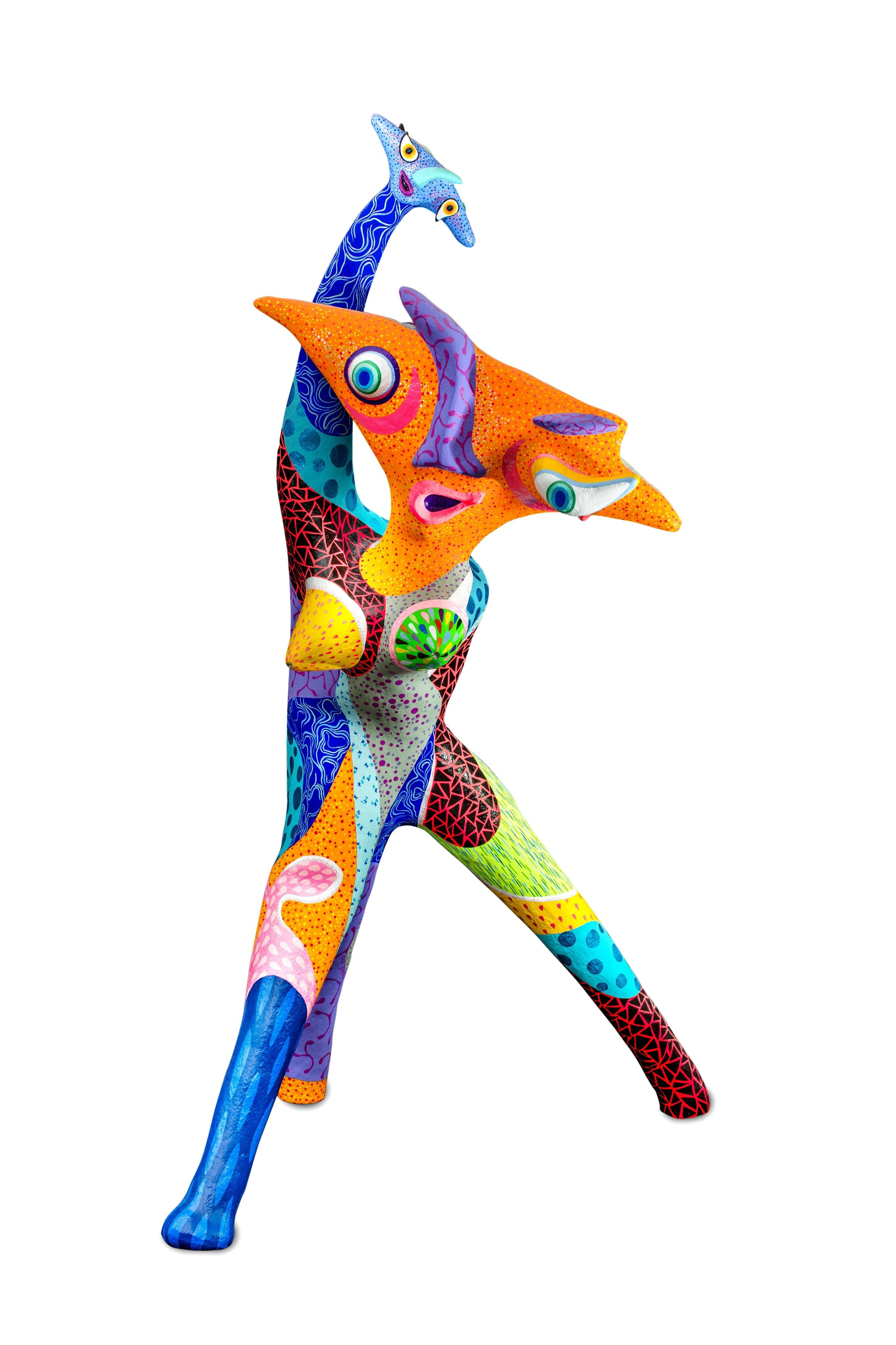 The echo of being Wabé Contemporary art sculpture colour joy fun papier mâché