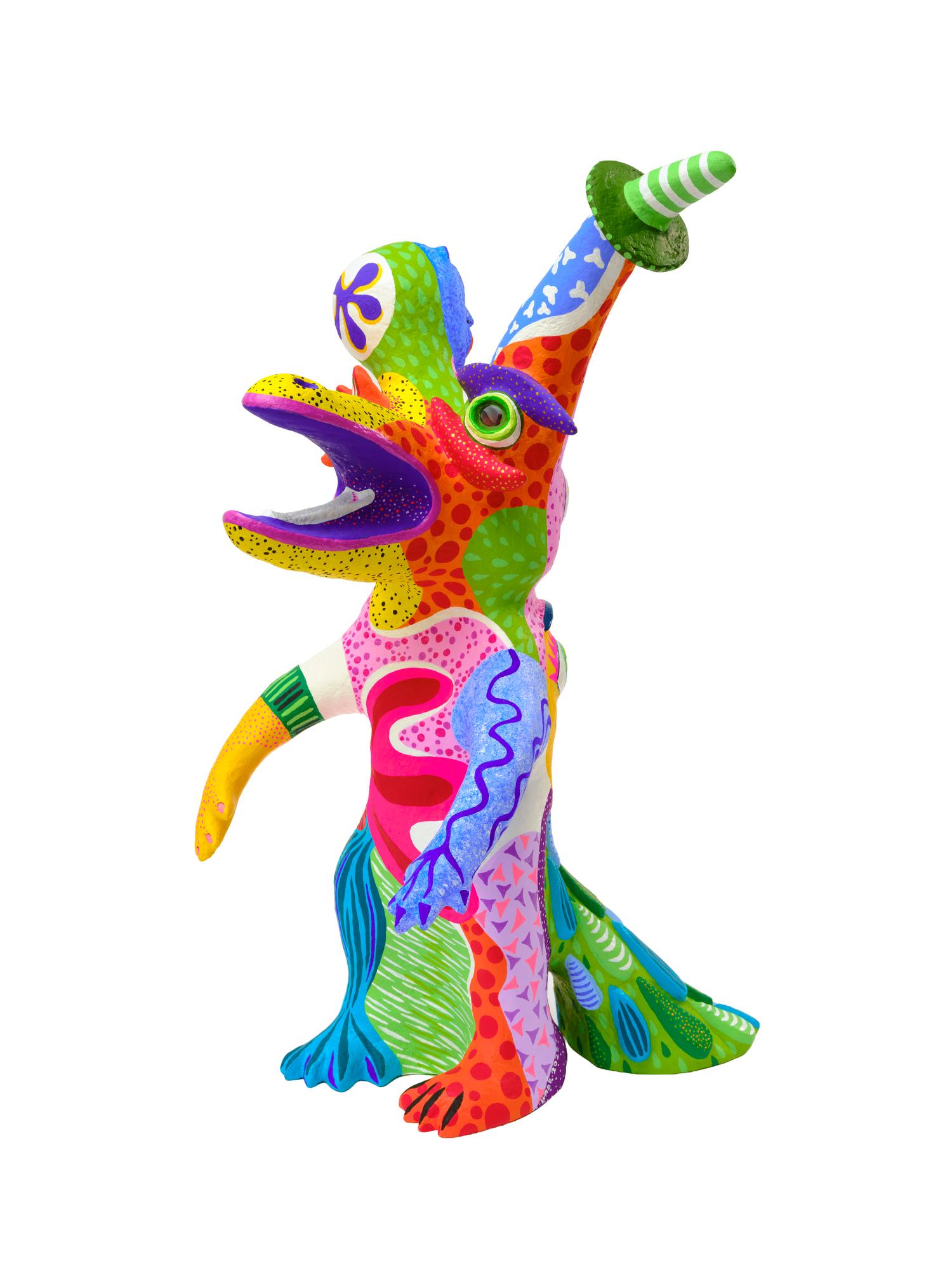 The hidden thoughts of the vixen Wabé Contmeporary sculpture color art joy dream