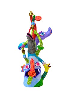 La madera de las hermanas Wabé Escultura contemporánea color arte alegría sueño animal diversión