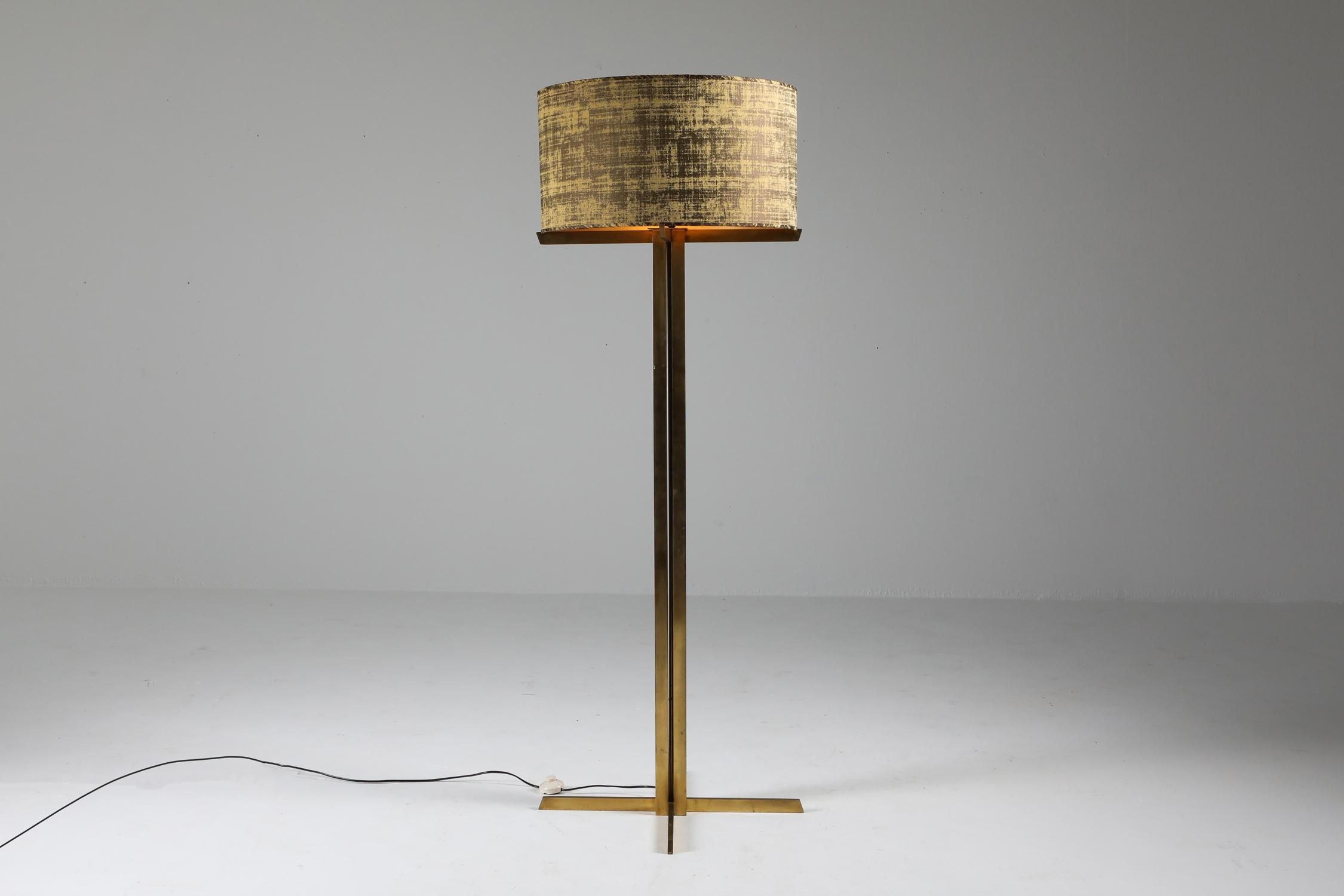 Wabbes Brass Floor Lamp by Jan Vlug 4