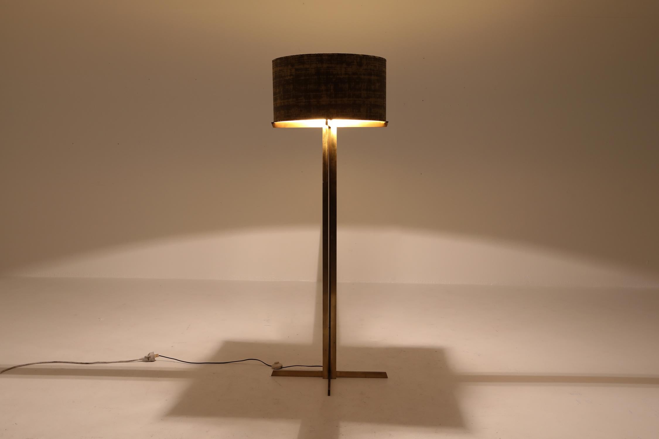 Wabbes Brass Floor Lamp by Jan Vlug 5