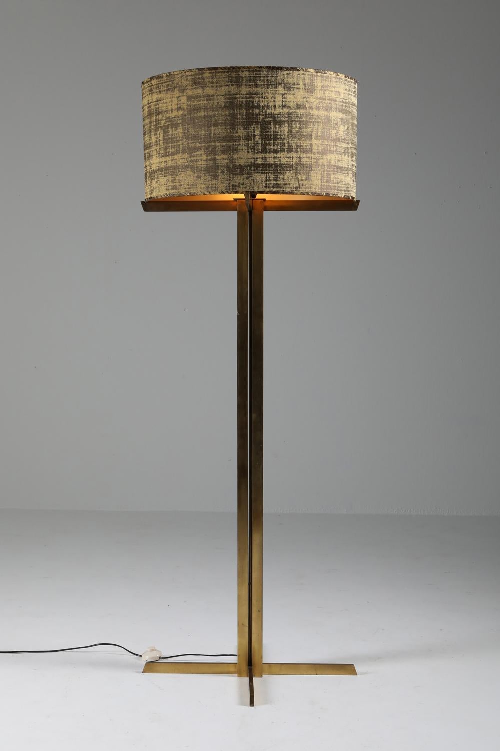 Wabbes Brass Floor Lamp by Jan Vlug 6