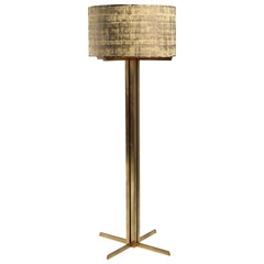 Wabbes Brass Floor Lamp by Jan Vlug
