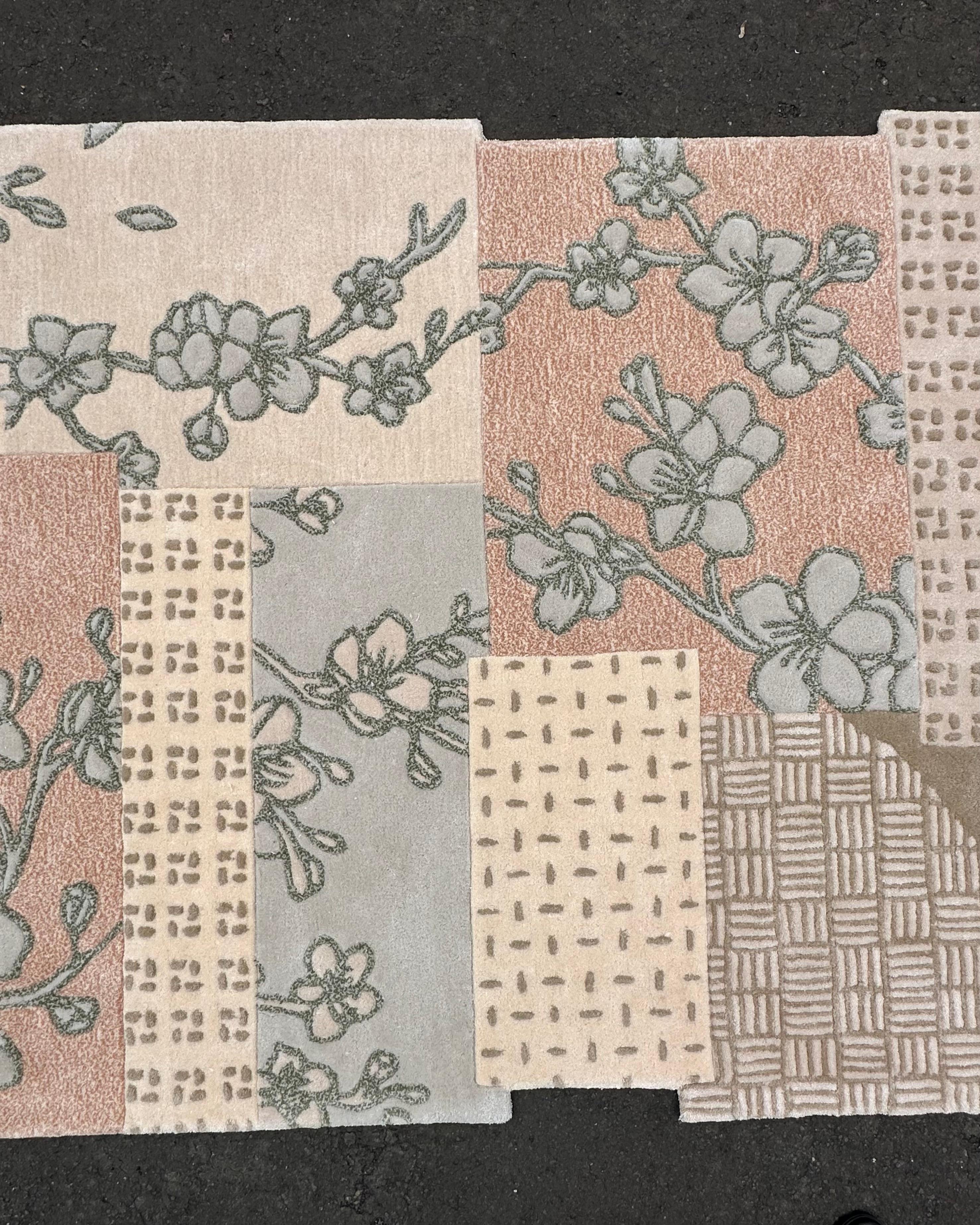 Indonesian Wabi Patch Japandi Style Rug by RAG home For Sale