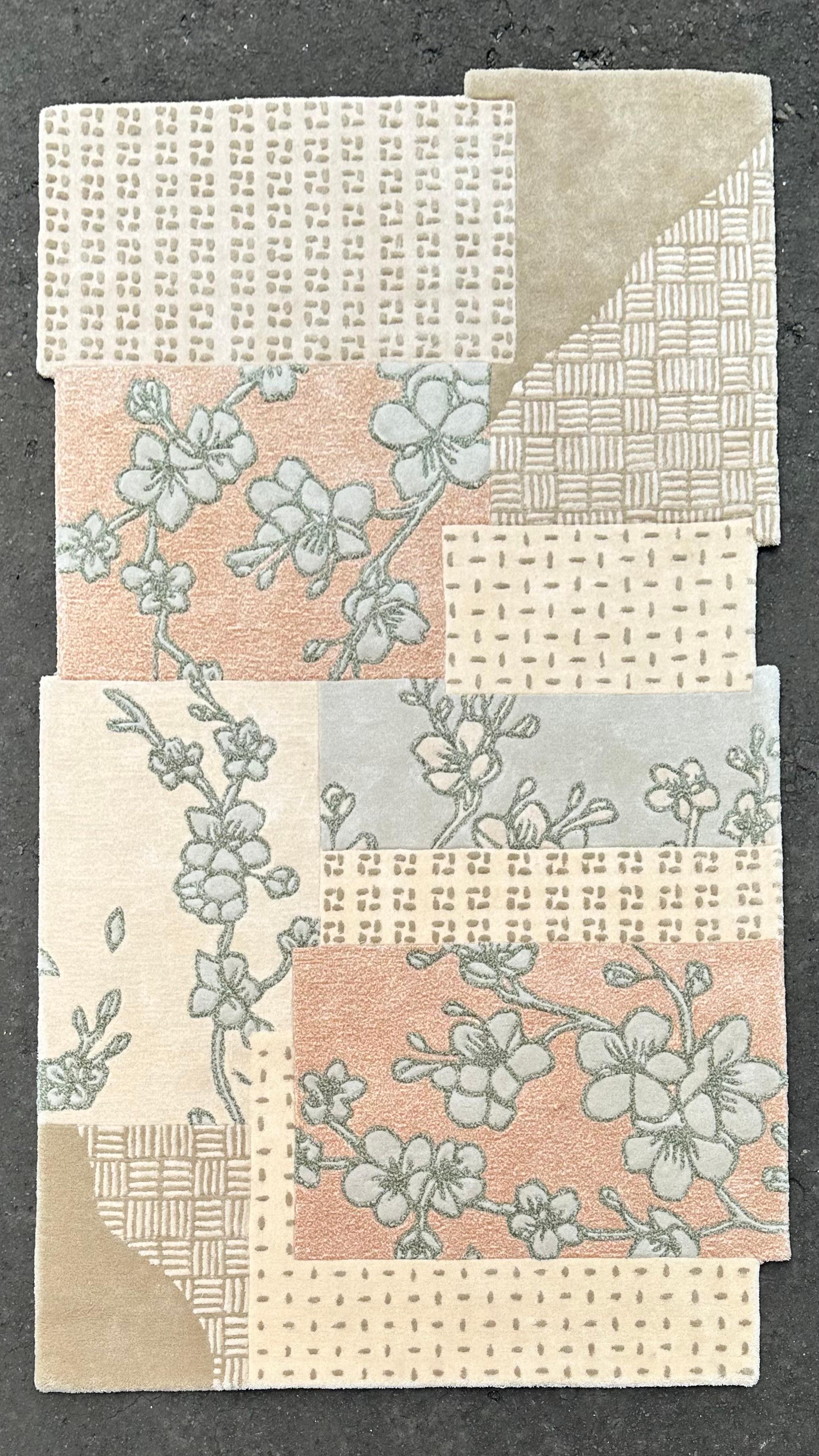 Wool Wabi Patch Japandi Style Rug by RAG home For Sale