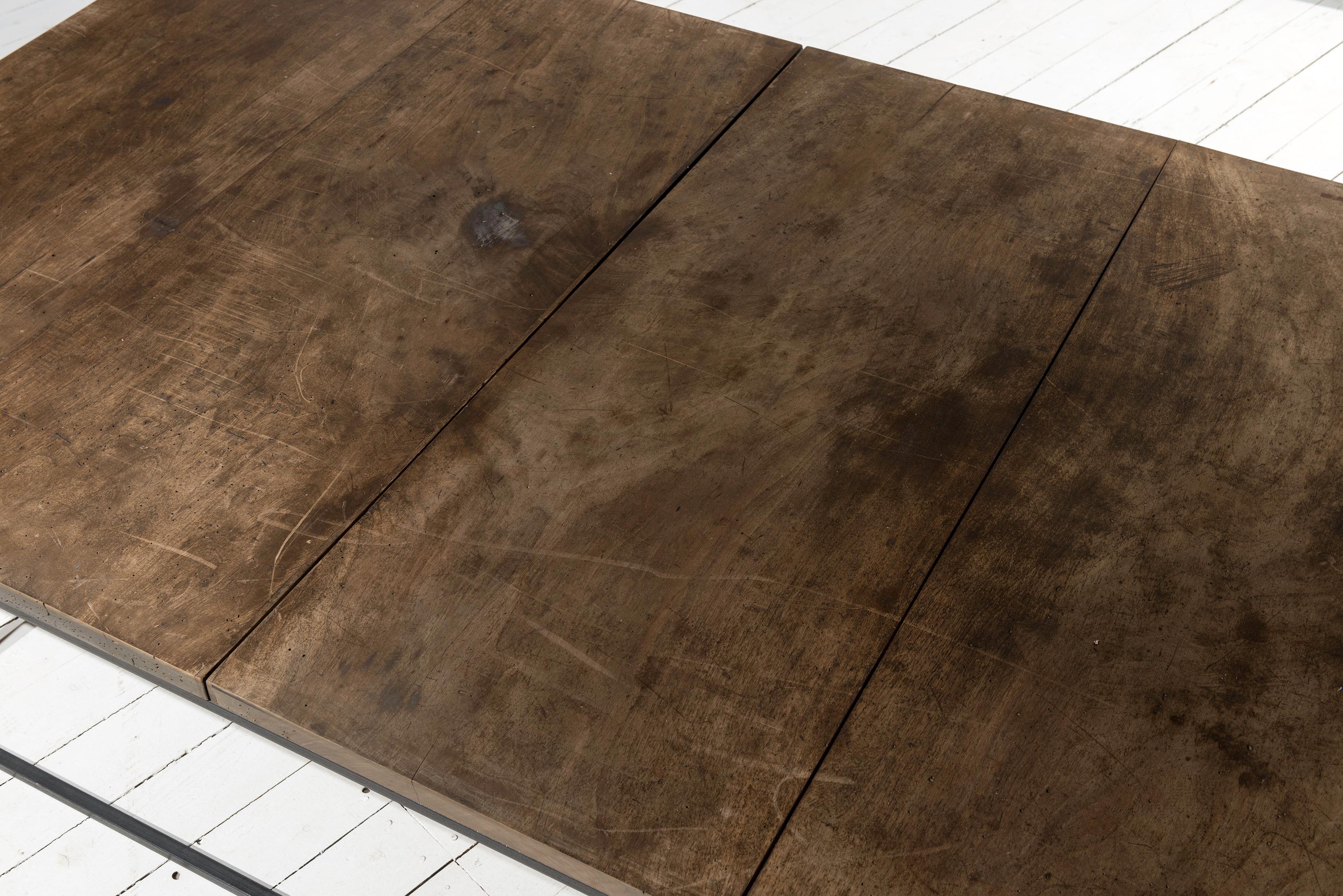 Italian Wabi Sabi. An exceptional bespoke coffee table with 18th century Walnut top. For Sale