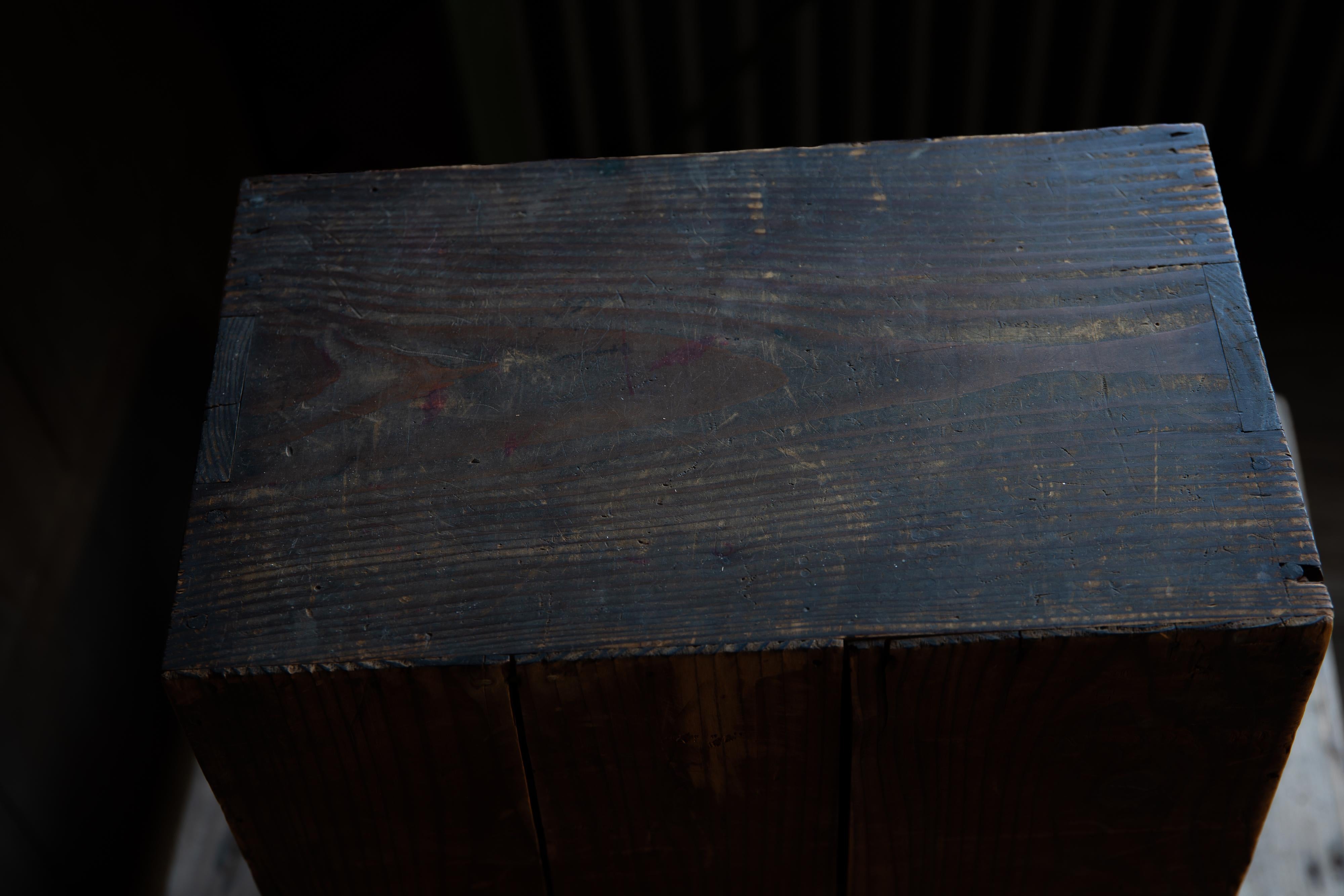 Wabi sabi antique Japanese Sencha tea ceremony utensil box 1870s-1920s mingei 10