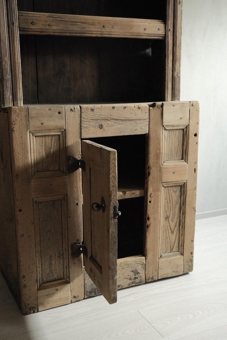 Romantic Wabi Sabi Antique Pine Cabinet, 1700s, Sweeden