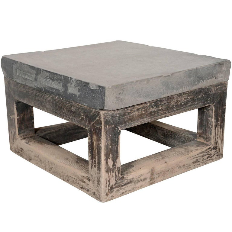 Wabi Sabi Appeal Blue Stone Top End Table at 1stDibs bluestone end table