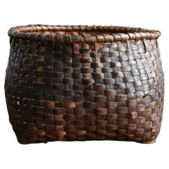 Wabi-Sabi Basket Made of Japanese Antique Tree Bark/1860-1900/Beautiful Vase