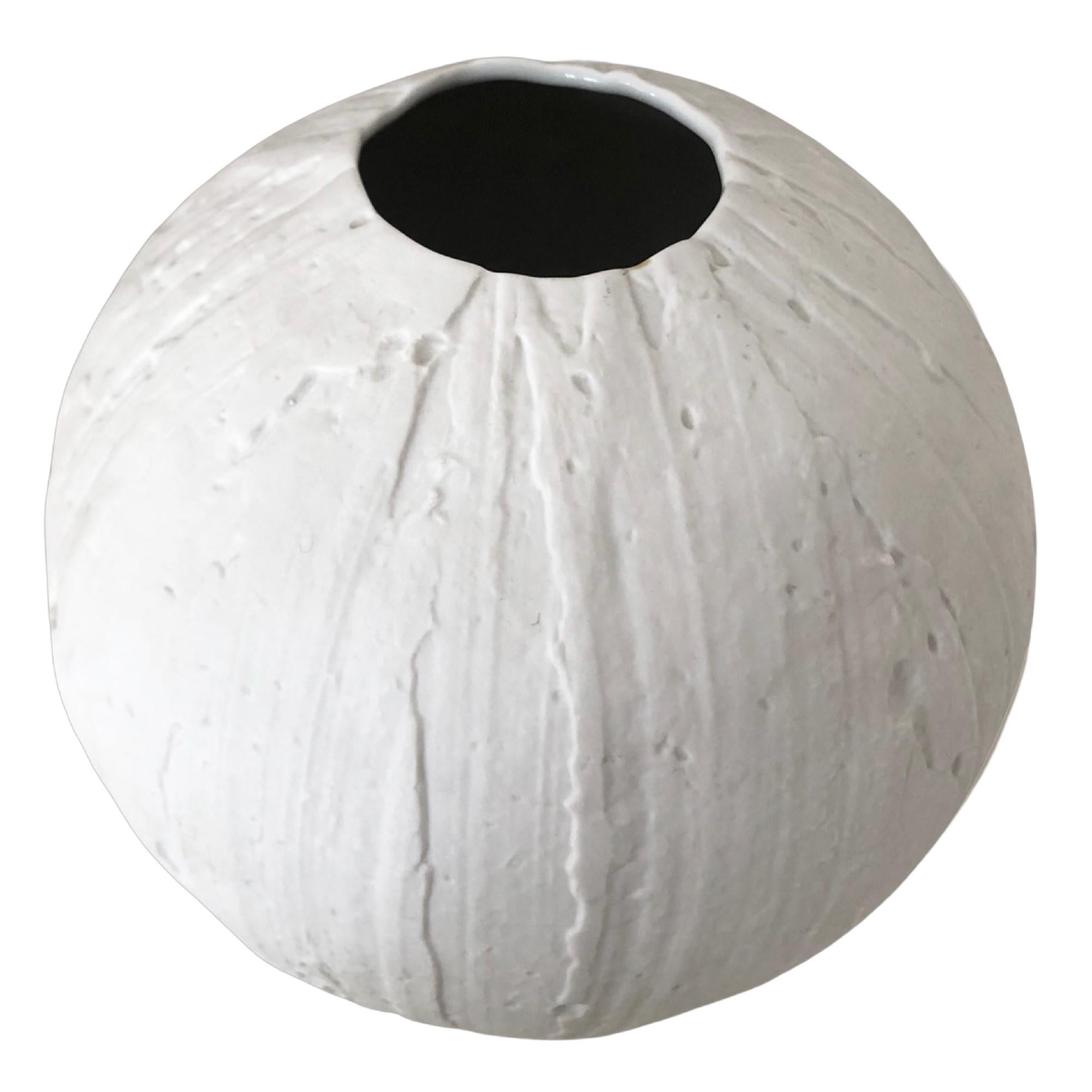 20th Century Wabi Sabi Bisqué Porcelain “Moon” Vase – HUTSCHENREUTHER 1970’s For Sale