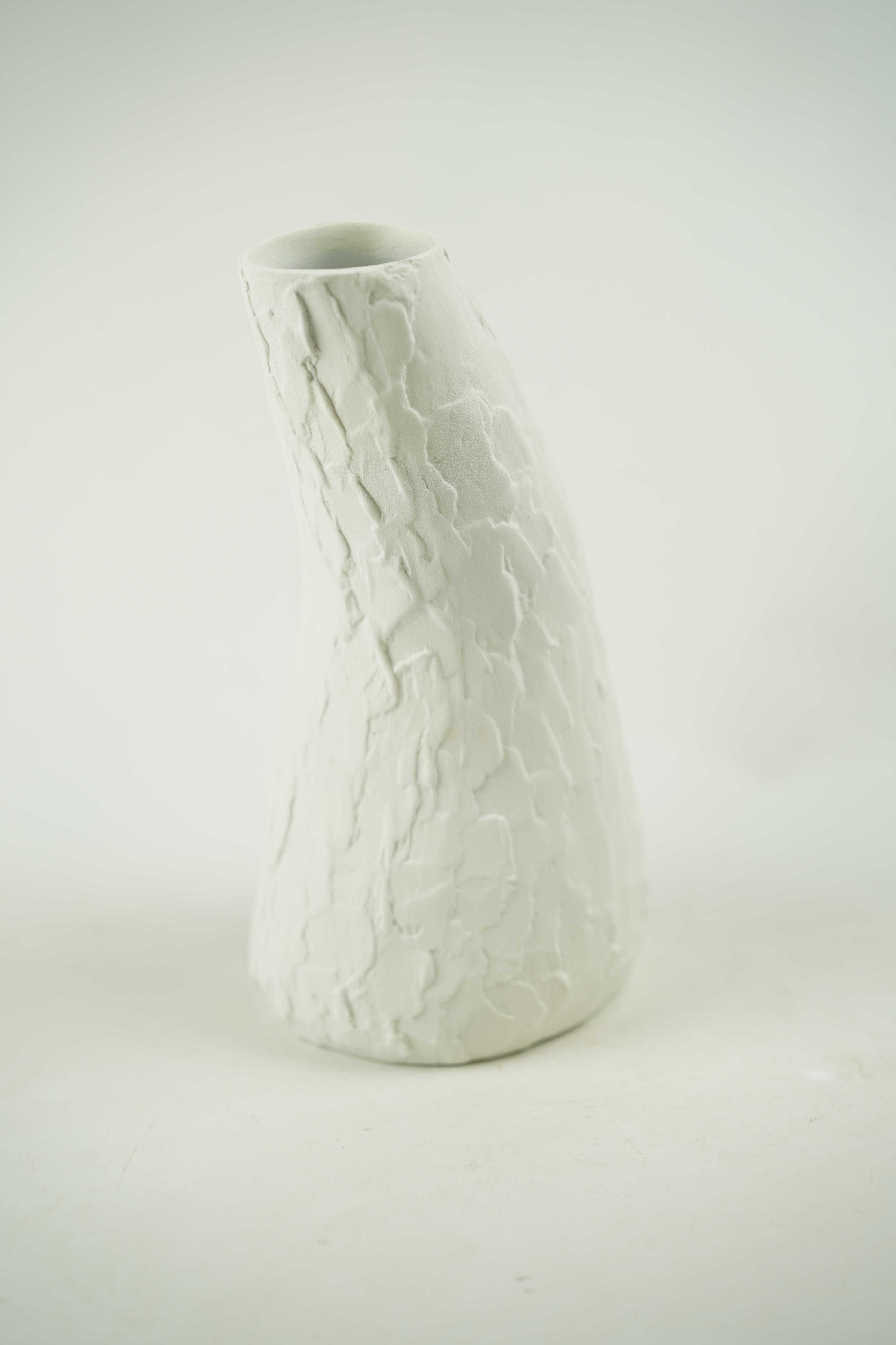 Modern Wabi Sabi Bow Ceramic Vase For Sale