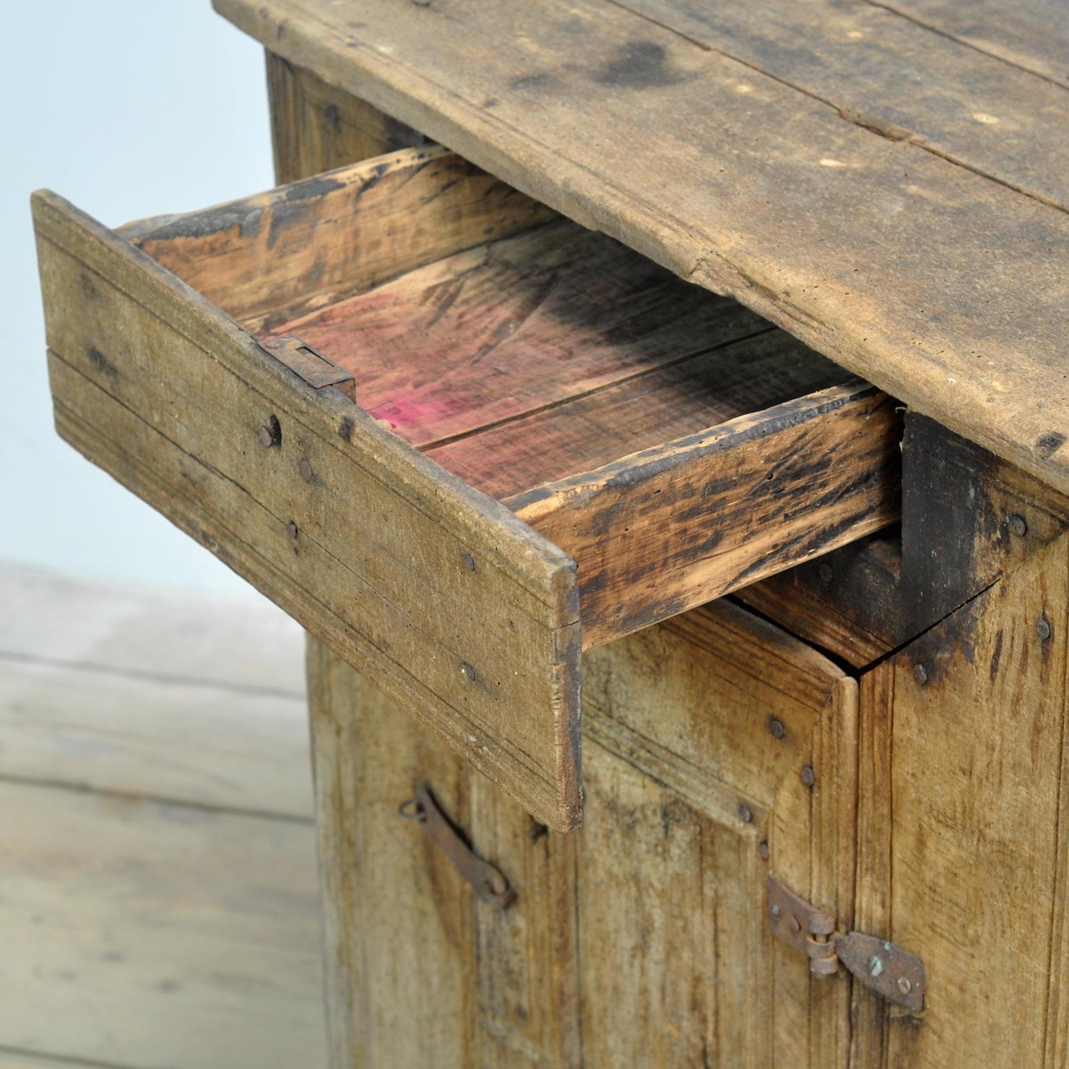 Beech wabi sabi cabinet, 1850’s For Sale