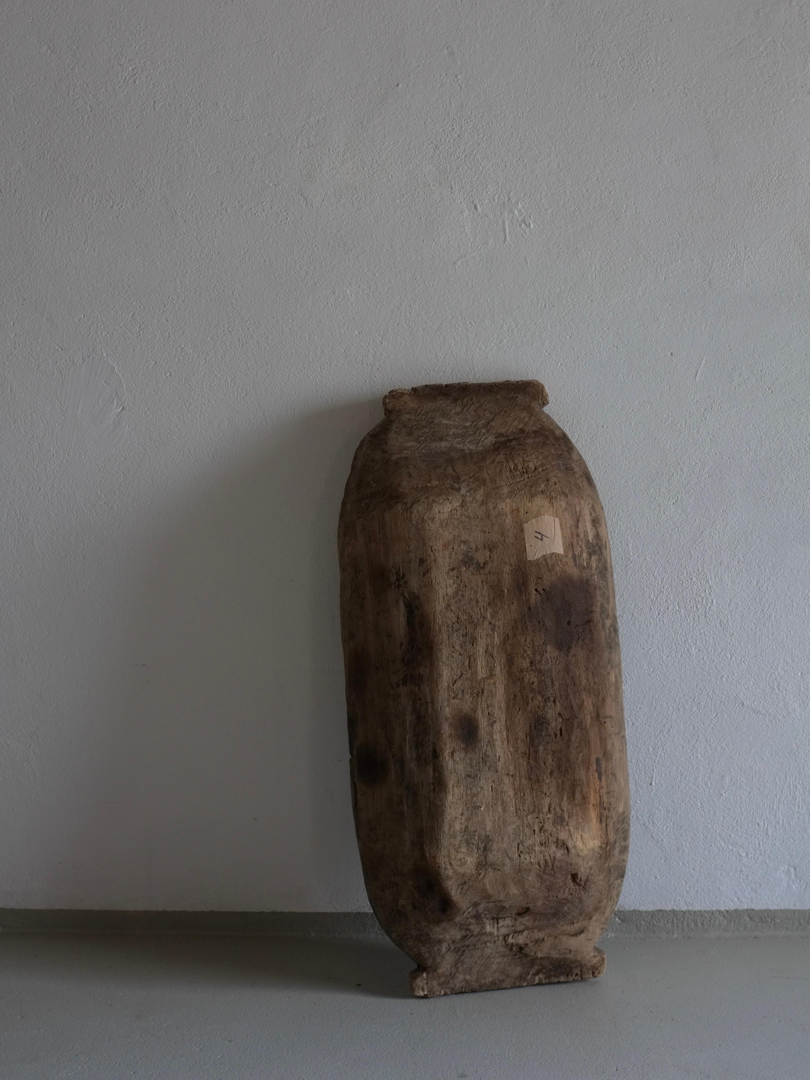 Primitive Wabi Sabi Carved Wooden Tray #4 For Sale