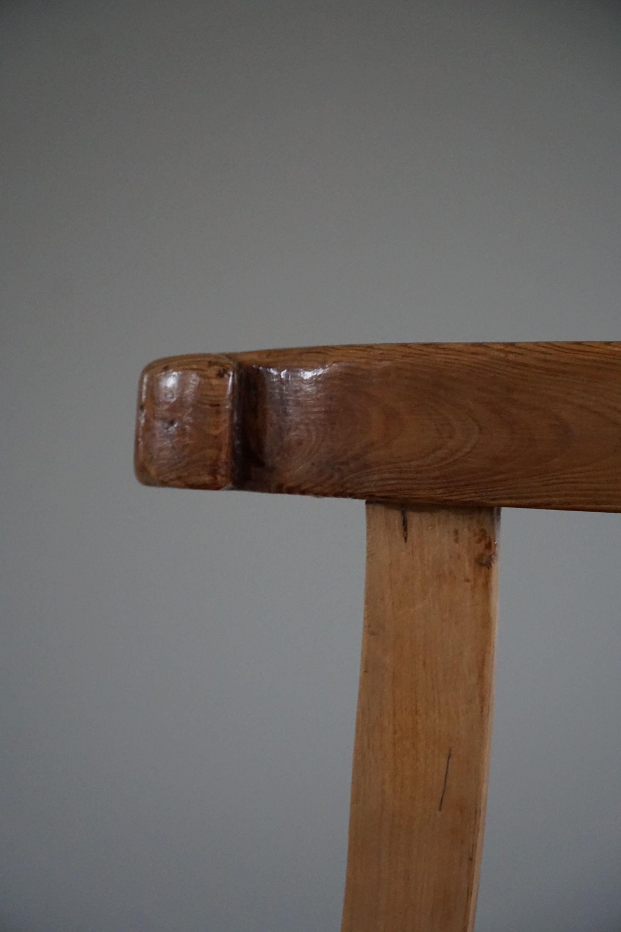 Wabi Sabi Chair in Solid Pine, Handcrafted by a Swedish Cabinetmaker, 1950s 1