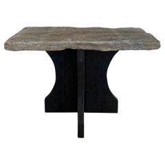 Console Wabi Sabi avec plateau Crouton Old Stone