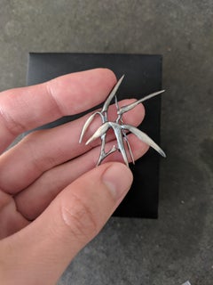 Wabi-Sabi Contemporary Man Brooch in Sterling Silver N1 Designed by the Artist