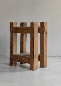 Wabi Sabi early 20th century primitive side table or small console