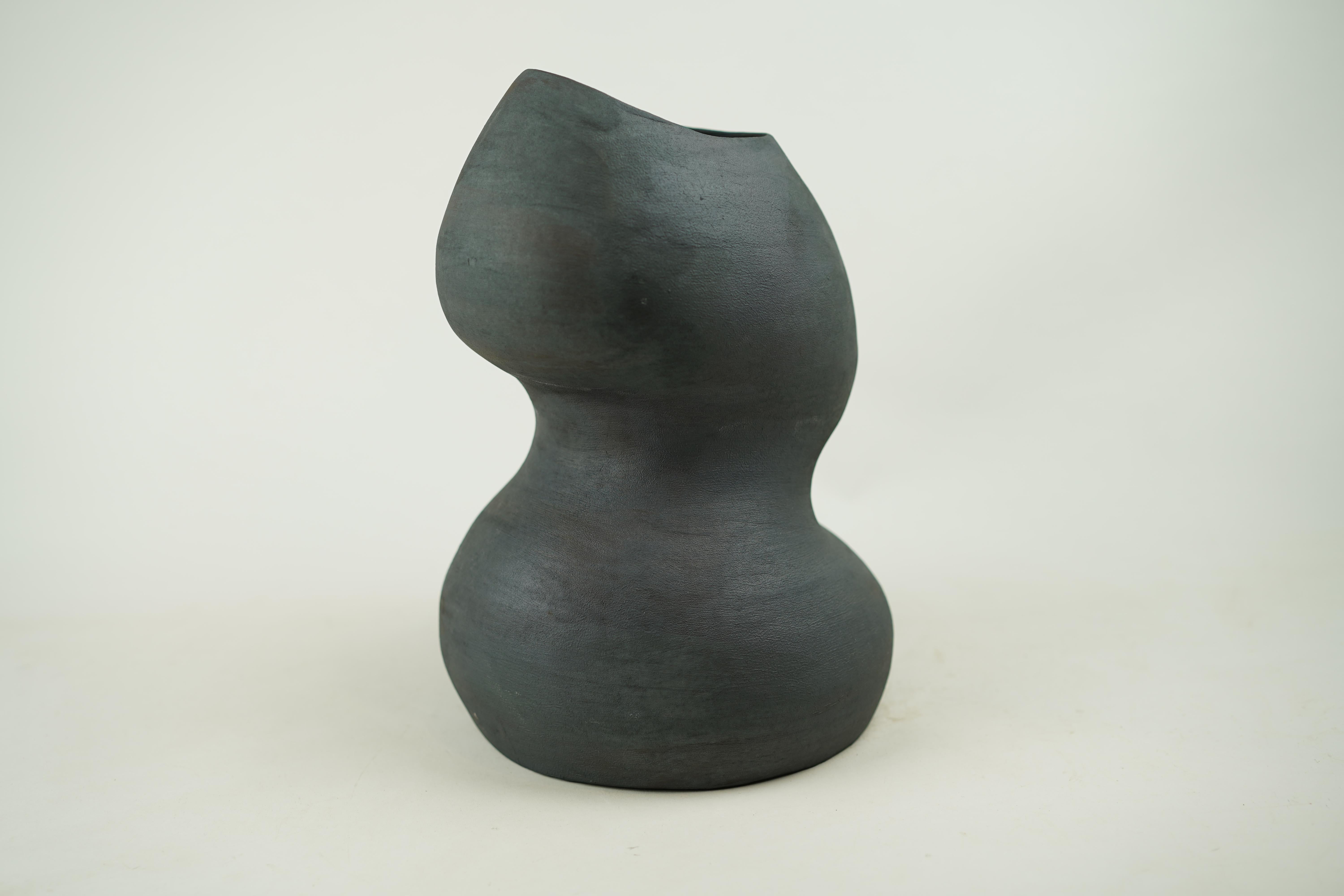 Wabi Sabi Ebony Canyon Vase, Available in 3 Sizes In New Condition For Sale In London, GB