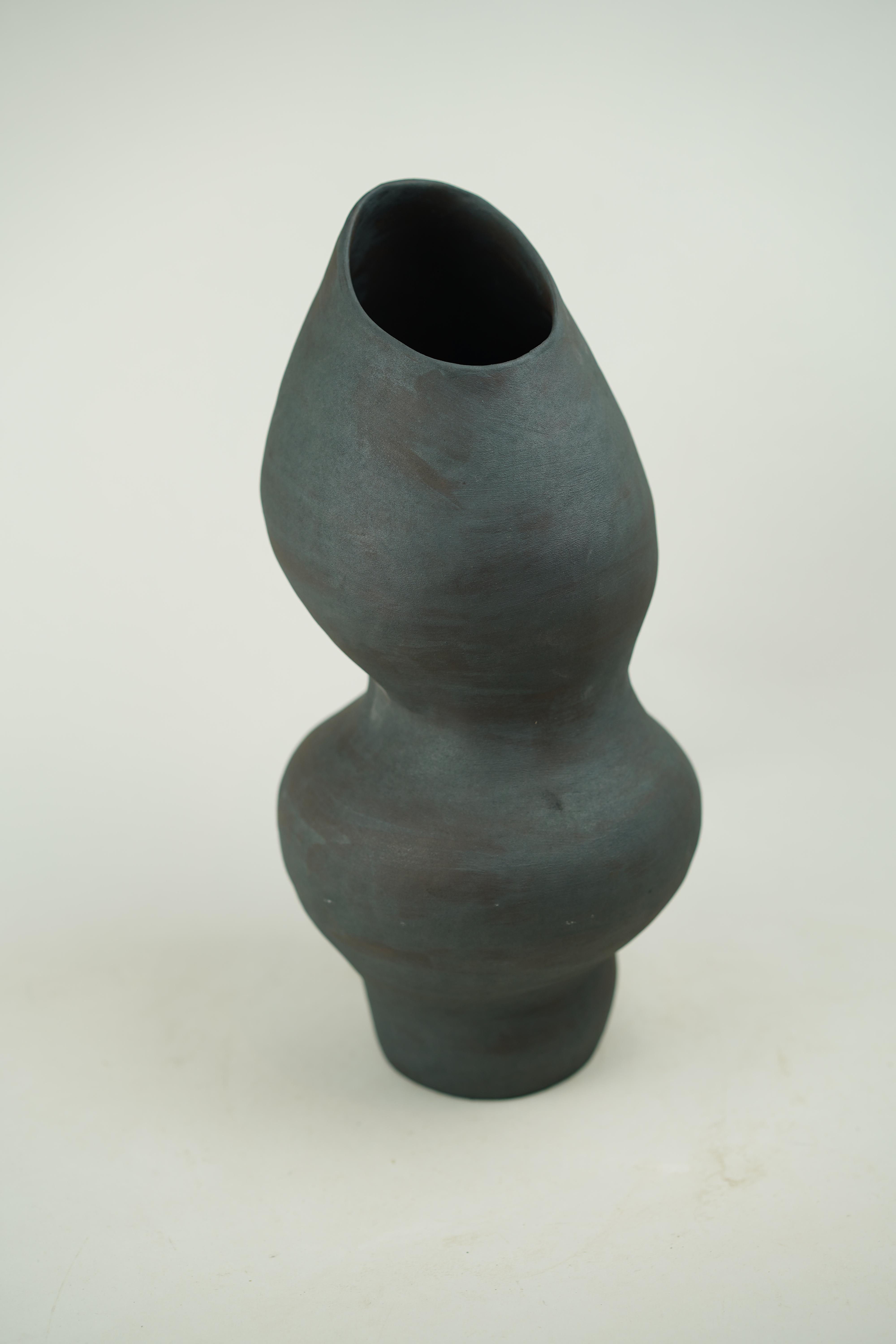 Wabi Sabi Ebony Canyon Vase, Available in 3 Sizes For Sale 1