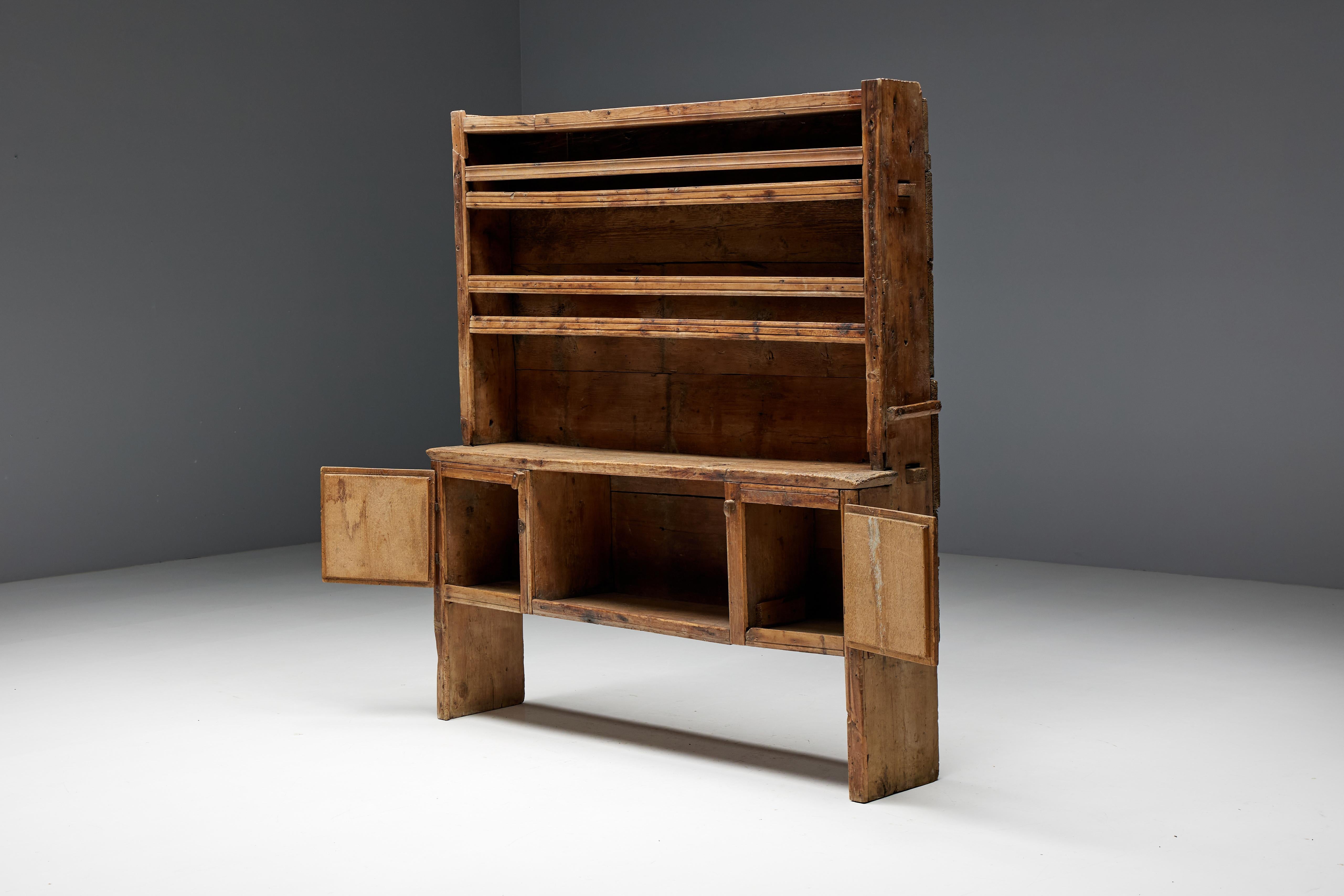 Wabi Sabi Folk Art Dresser, France, Early 19th Century 3