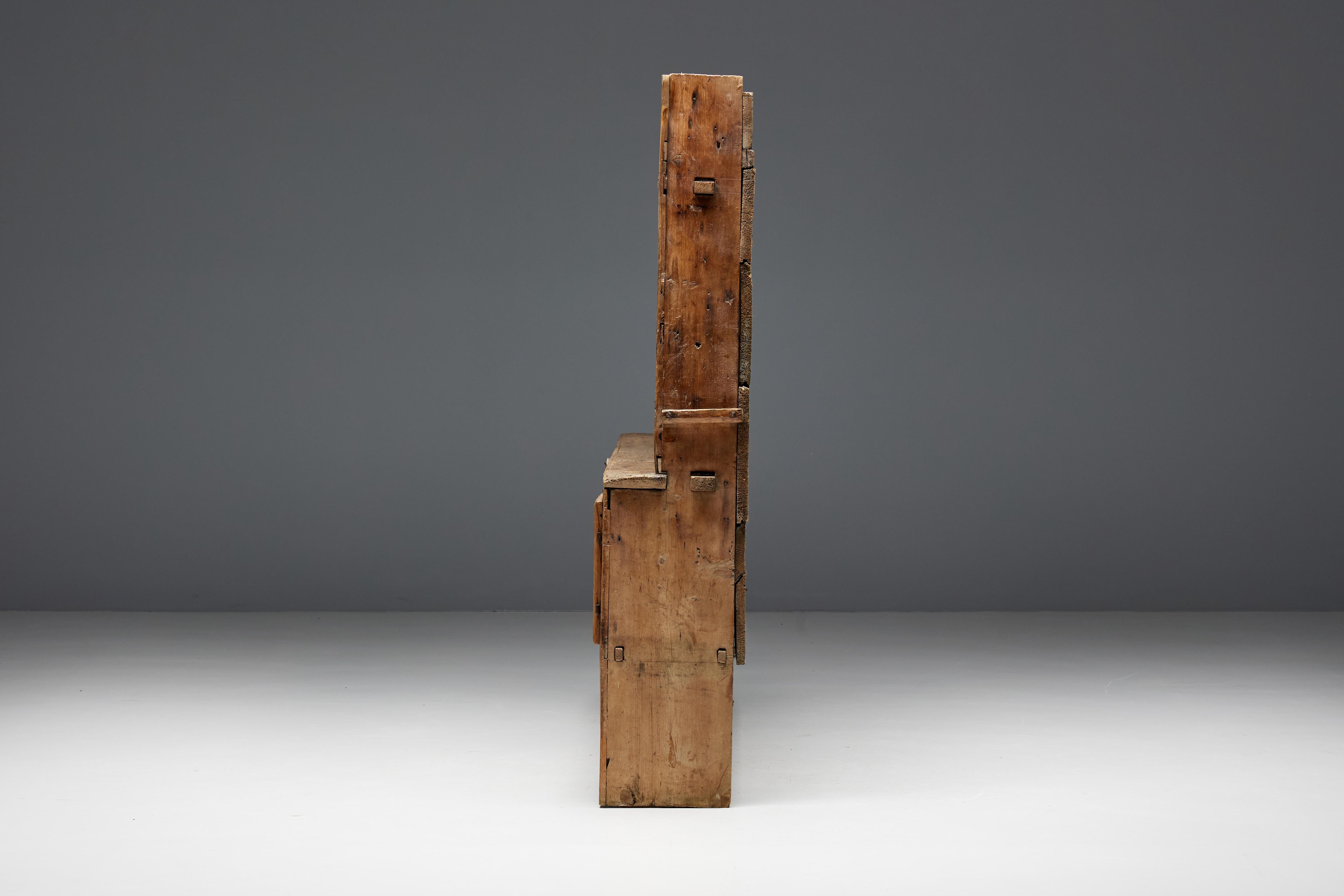 Wabi Sabi Folk Art Dresser, France, Early 19th Century 4