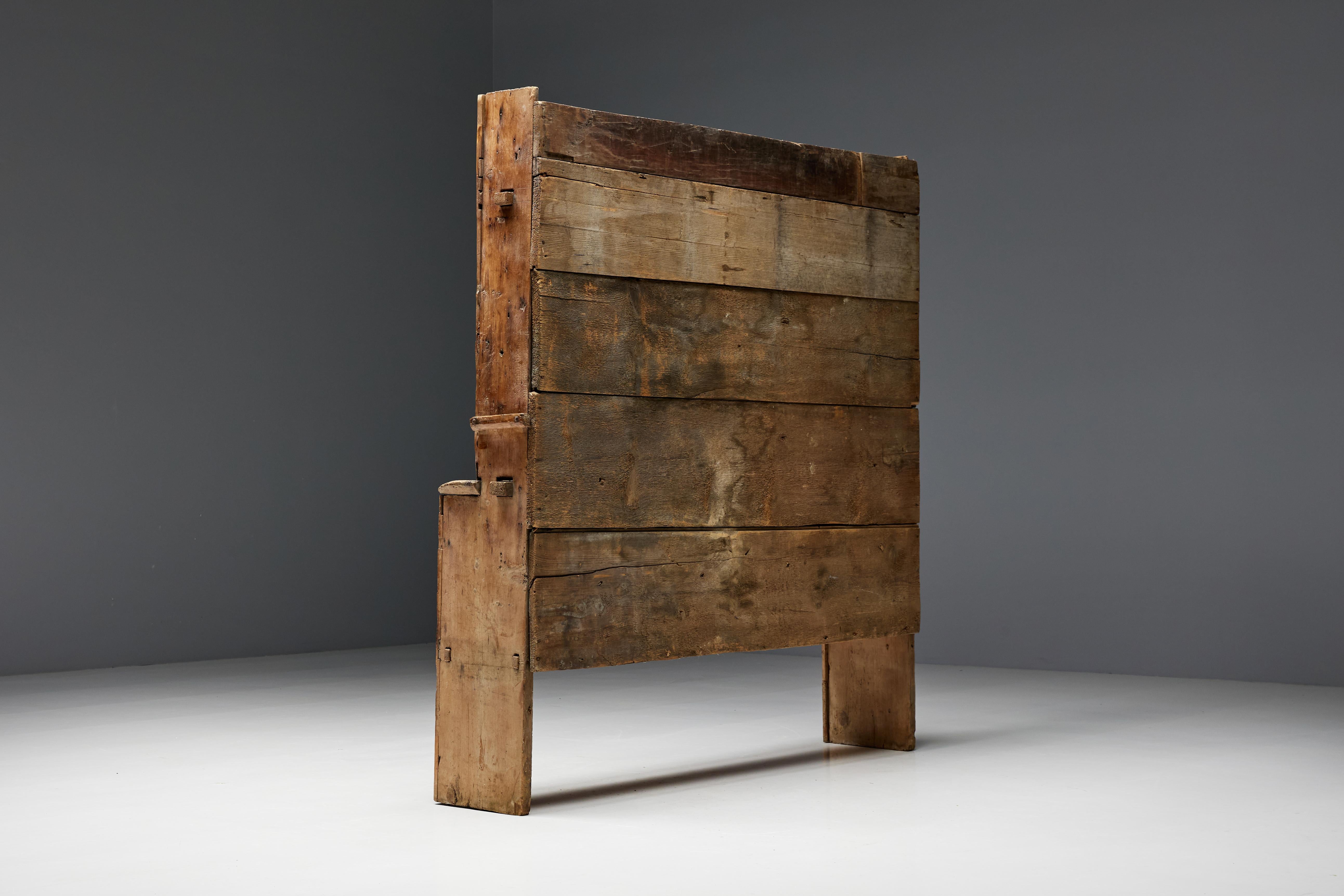 Wabi Sabi Folk Art Dresser, France, Early 19th Century 5