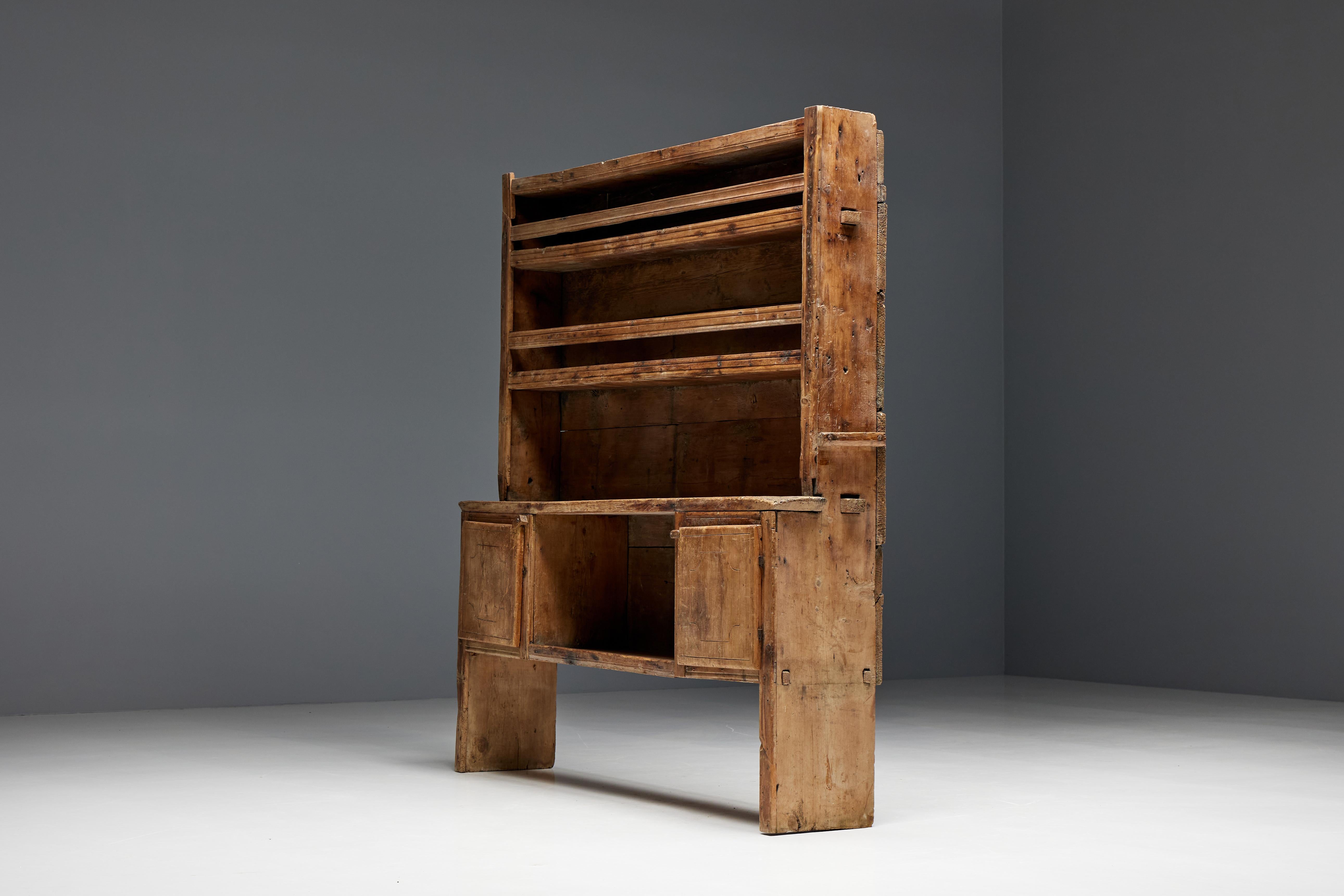Wabi Sabi Folk Art Dresser, France, Early 19th Century 8