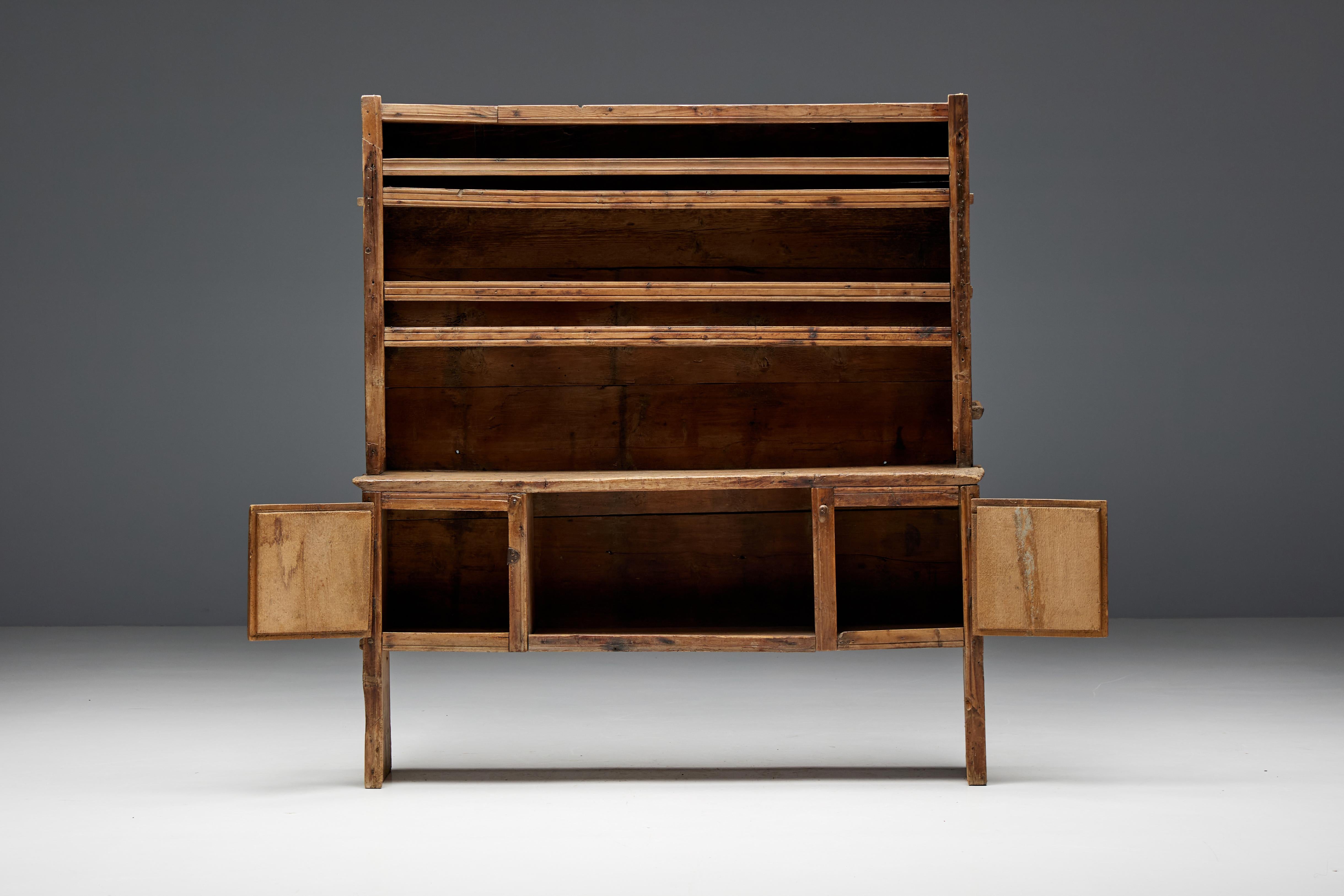 Wabi Sabi Folk Art Dresser, France, Early 19th Century 1