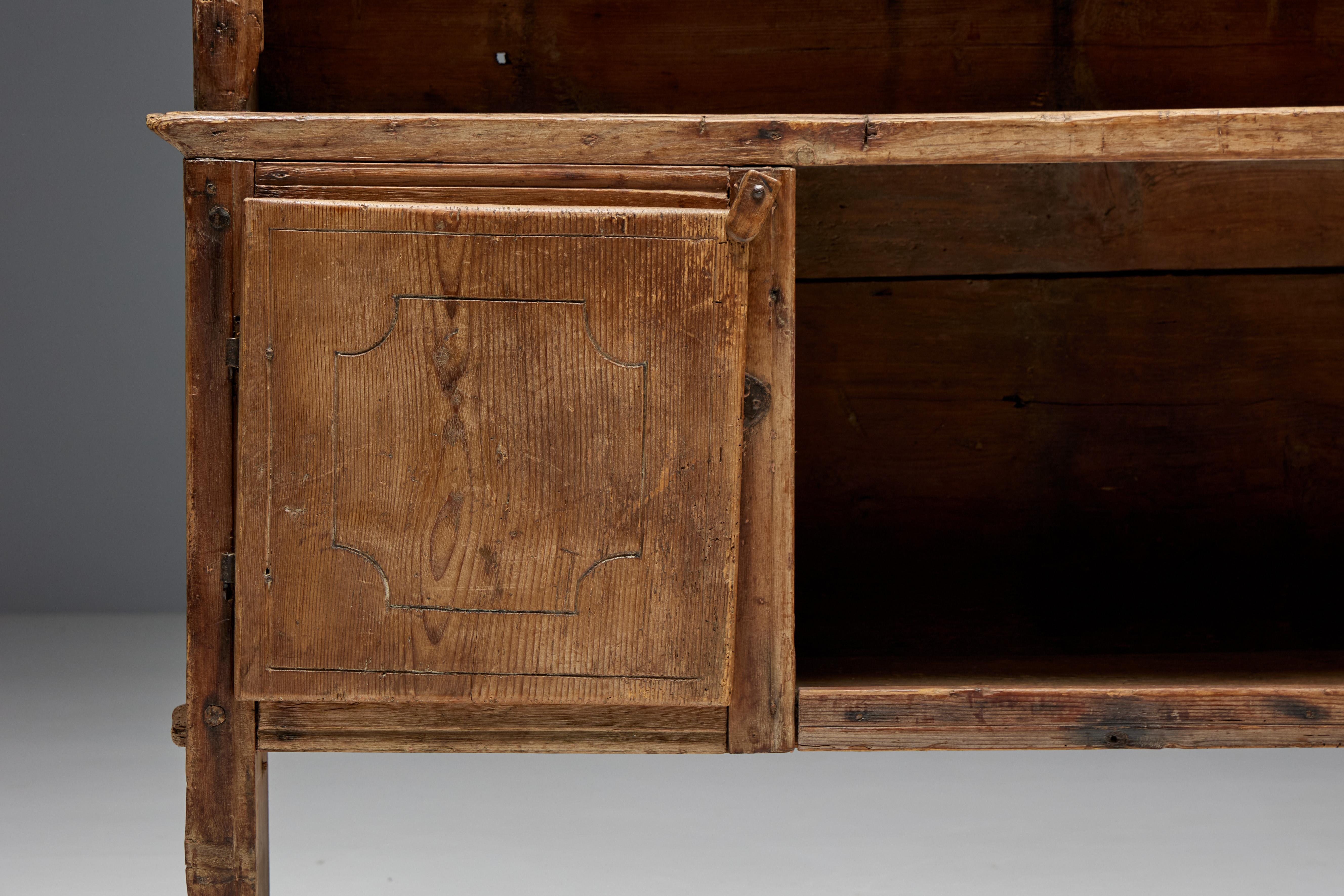 Wabi Sabi Folk Art Dresser, France, Early 19th Century 2