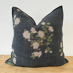Wabi Sabi French Linen Roses Euro Pillow