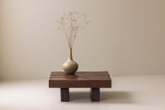 Mesa de centro Wabi sabi de roble francés, años 50